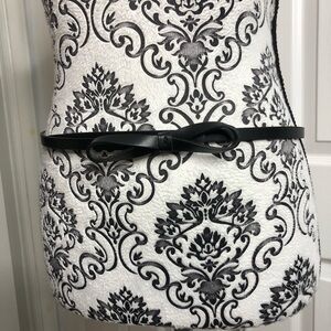 Lodis Genuine Black Bow Front Skinny Belt M 3002am